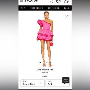 CELIA B LAKE DRESS RED